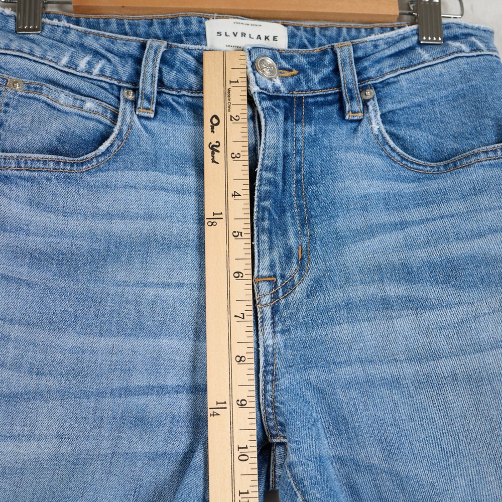 SLVRLAKE Luo Luo Straight Leg Jeans Blue Bird Wash LLOJ701S Size 28 - Picture 5 of 12